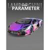 Simulation 1/24 Modèle de Super Voiture Lamborghini Revuelto avec Son et Lumière Cadeau d'Anniversaire pour Enfant Décoration de Maison Miniature Voiture