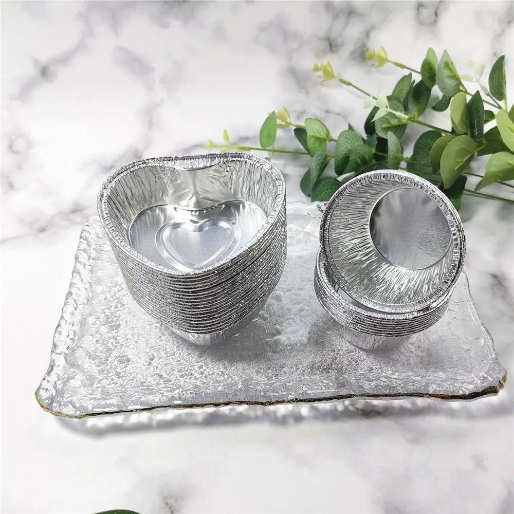 50pcs Fashion Foil Foil Cupcake Liners Disposable Non-stick Muffin Liners Party Muffin Baking Cups