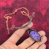Copper Charoite Necklace Copper Wire Wrapped Necklace Adjustable Chain Necklace Gemstone Copper Jewelry Handmade Necklace Anniversary Gifts