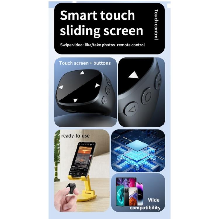 Fingertip Rings Remote Control Page Turner Wireless Bluetooth-compatible Scrolling Rings Video Recording Remote