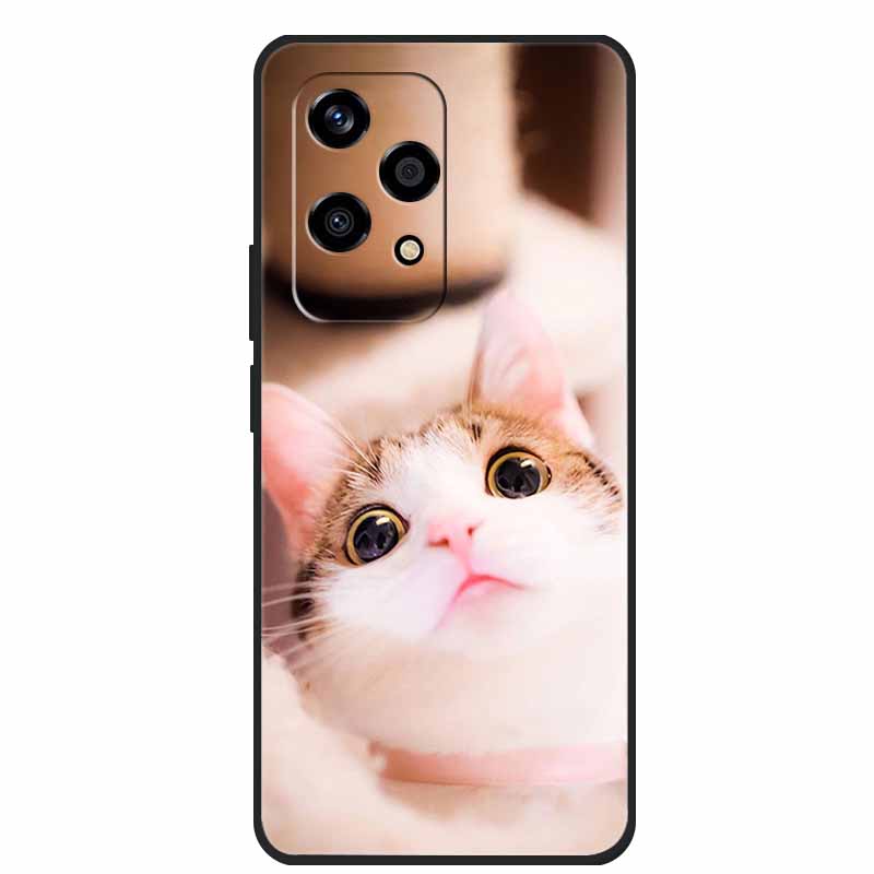 For Honor 200 Lite Cases Animals Soft TPU Painted Cat Phone Case Back Cover For Huawei Honor 200 Lite 5G Protection Bumper funda