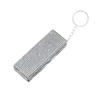 Shiny Rhinestone Mini Metal Pill Box Portable Keychain Travel Pill Organizer Moisture-proof 6 Grids Pill Case Container