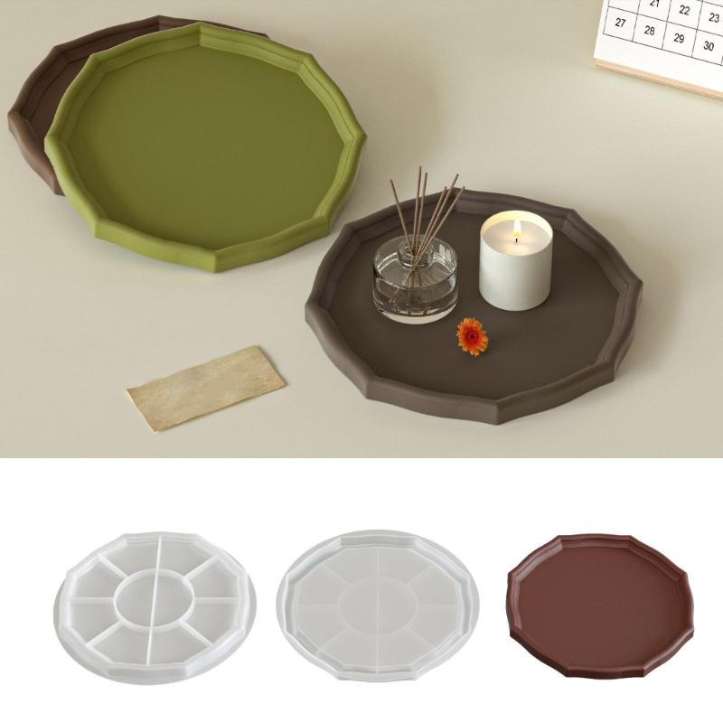 Octagonal Silicone Plate Mold Container Moulds for Crafting Decorative Trays Jewelry Dishes Resin Casting Projects