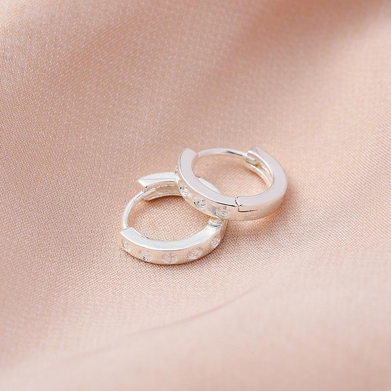 Простые Кольца Серебряные Серьги Серьги Нишевые Серьги Уникальные Серьги Серьги-Гвоздики