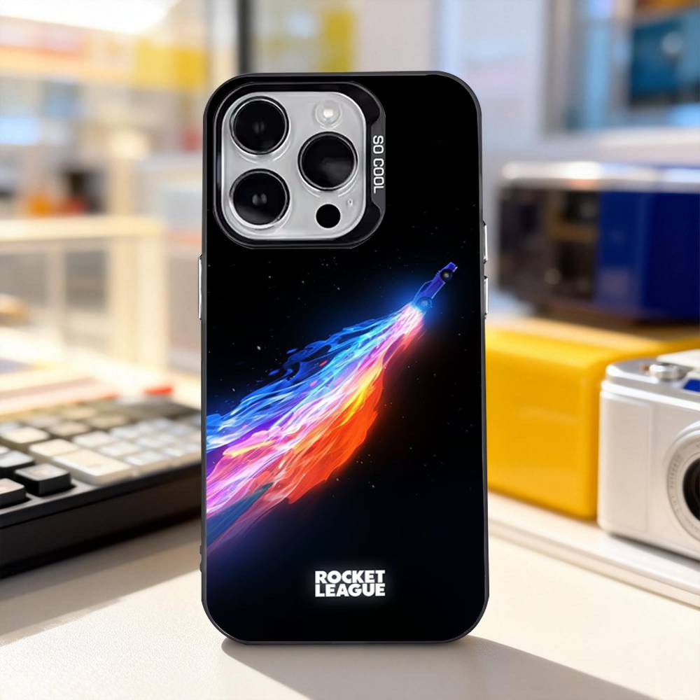 

Game R-Rocket L-League For iPhone 17,16,15,14,13,12,11,Pro,Max,Plus,E,Air,Mini Anti Fall Black Matte Hard Bumper Phone Case iPhone15promax