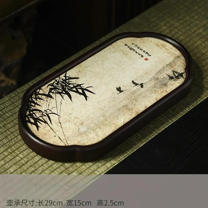29x15x2.5cm new household bamboo water absorbing tea tray, Chinese retro dry tea tray