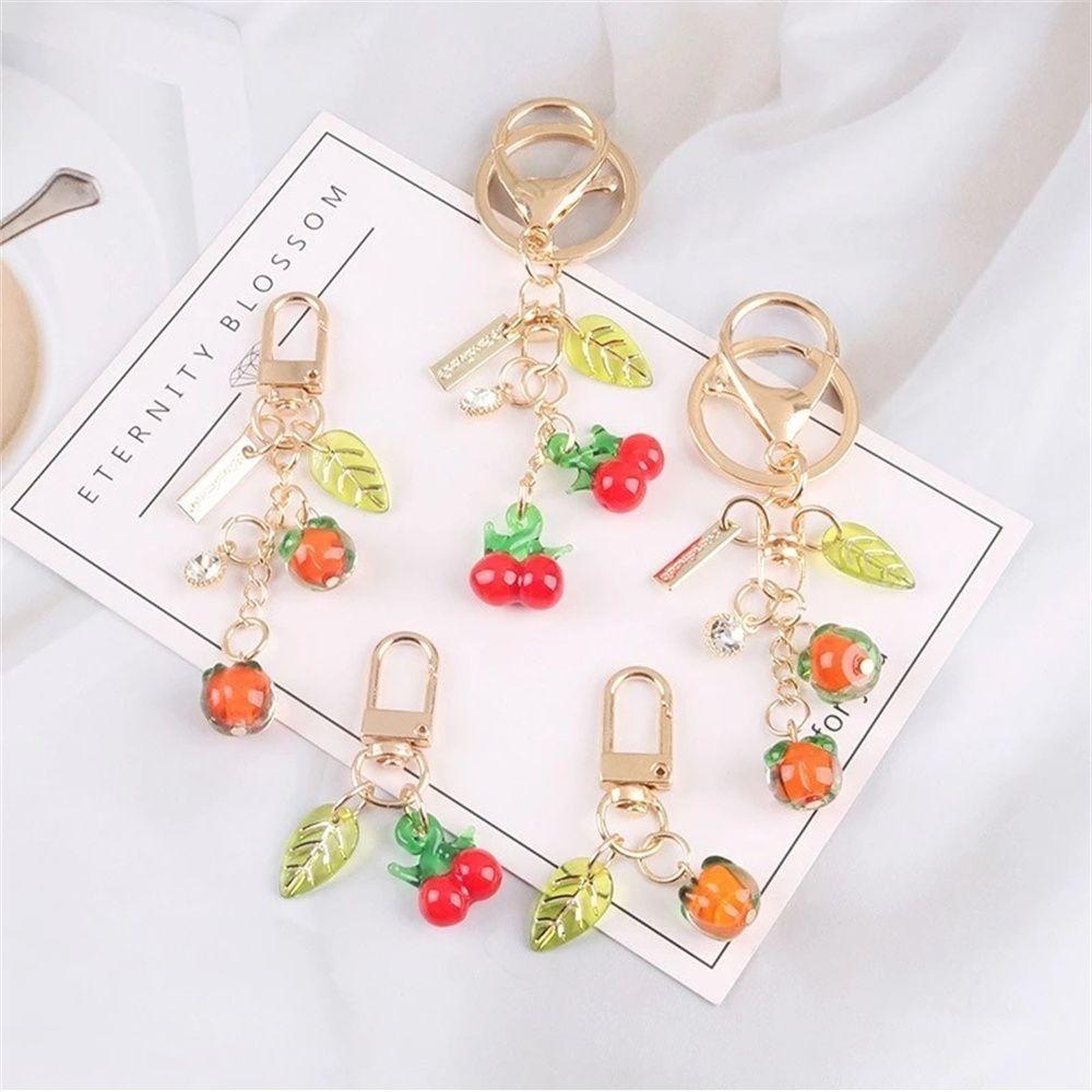 Cheap Packaging Decoration Backpack Pendant Acrylic Leaf Key Ring