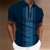 Herren Poloshirt mit kurzem Ärmel und Reißverschluss, Stilvolles Lässiges Alltags-Top