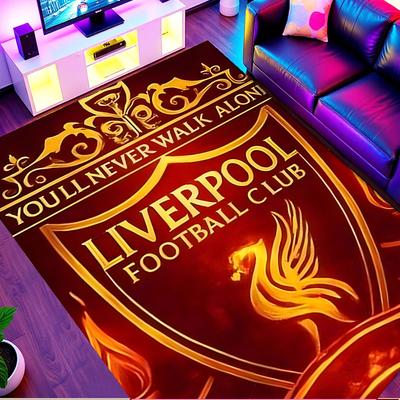 Liverpool F.C Print Rug, Washable Floor Carpet, For Entryway Dorm Laundry Room Office Study, Home Decor Birthday Christmas Gift