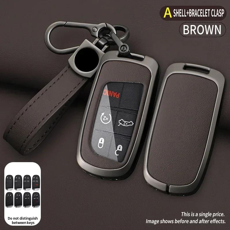 Étui de Clé de Voiture en Alliage de Zinc Compatible pour Dodge Ram Challenger Charger 1500 Journey Ram Télécommande Protection Coque avec Logo Dodge Ram black