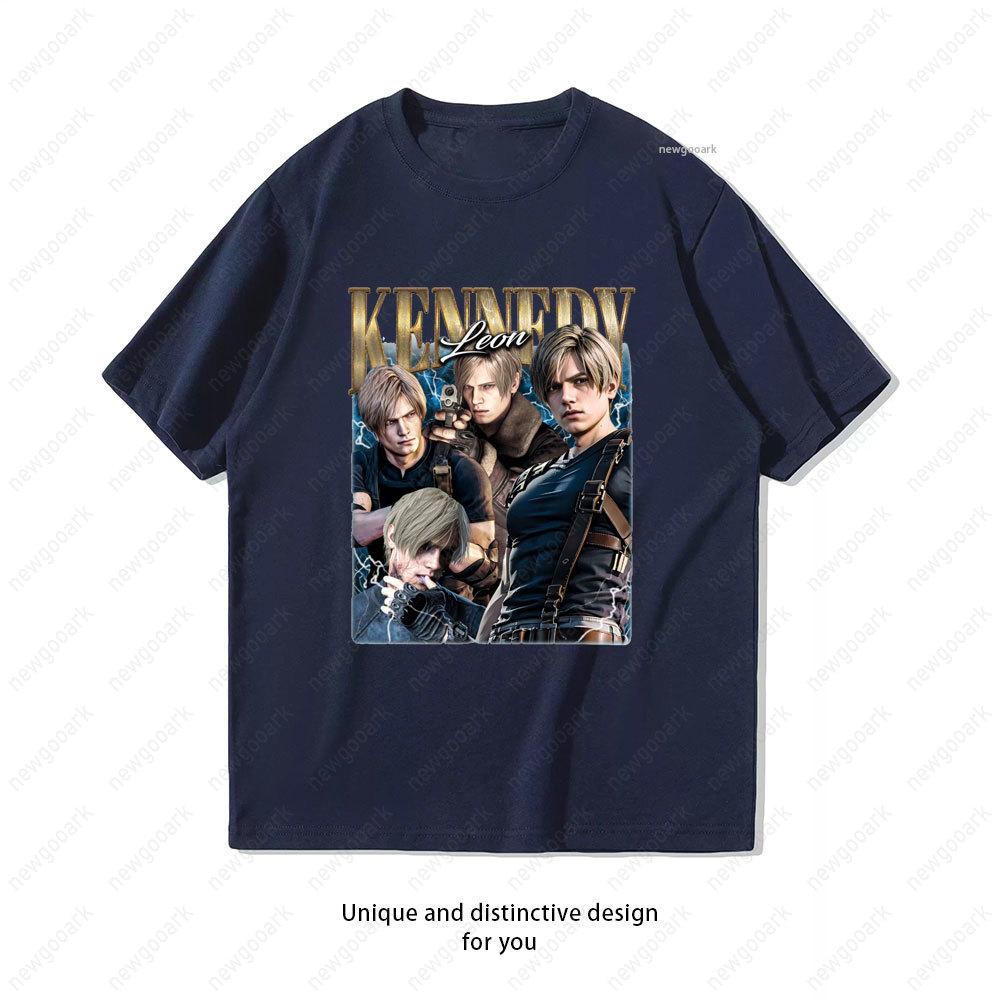 Leon Kennedy Horror Game TShirt Women Unisex Casual Cotton Printed T Shirts Creative Streetwear Camisetas Tops Tee Girlfriend Gift