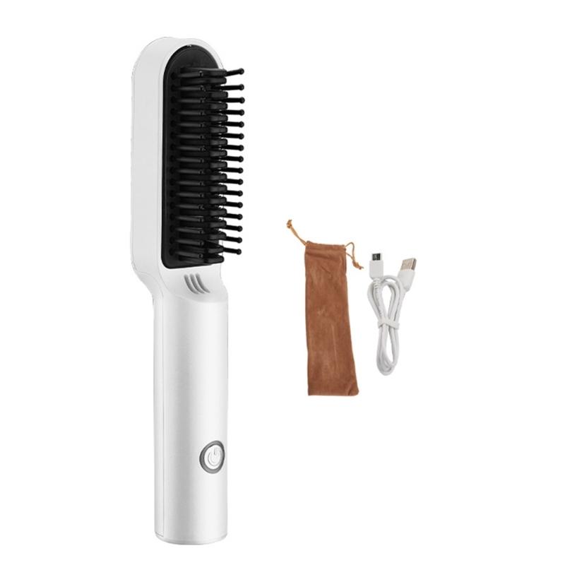 

Electric Hair Straightening Brush Anti-Scalding Styling Tools Heat Resistant Electric Hot Comb Hair Straighteners белый
