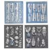 Sea Lifes Nail Stamping Set Silicone Molds Nail Art Designing Mold Suitable for Creative Manicure with Whales and Shells