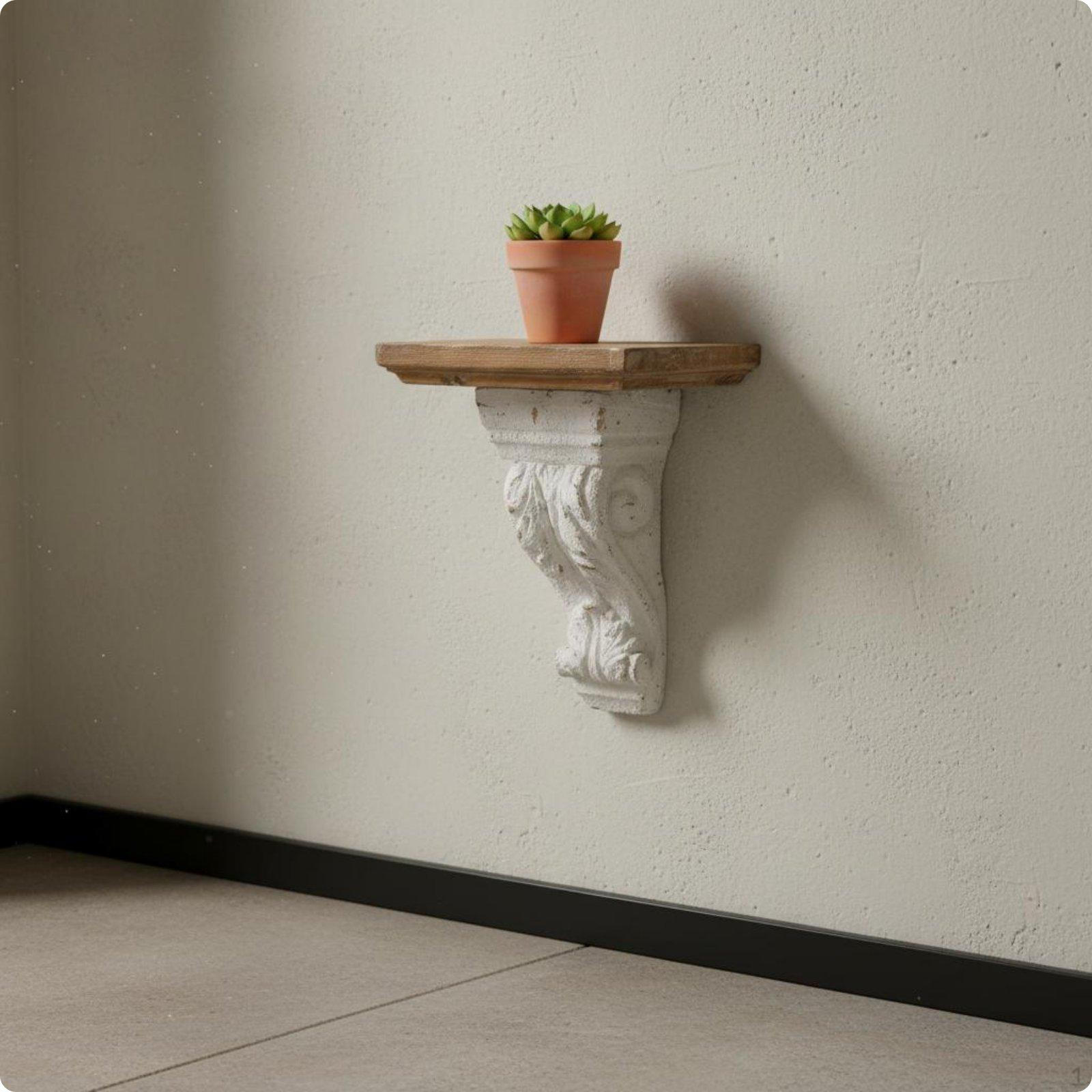 Vintage Wall Shelf Space Saving Ornate