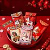 6PCS 2026 Year of the Horse Spring Festival Creative Embroidery Three-dimensional Wind Personalized Red Packet Children's Cartoon Blessings