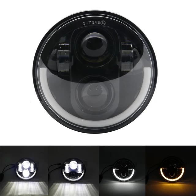 5 3/4 Inch 5.75" Car Motorcycle LED Headlight DRL Turn Signal Moto Headlamp for Harley Dyna Sportster Softail Indian Scout Honda