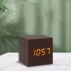 Wood Digital LED Alarm Clock Retro Desk Clock Art Ornaments Glow Clock  School