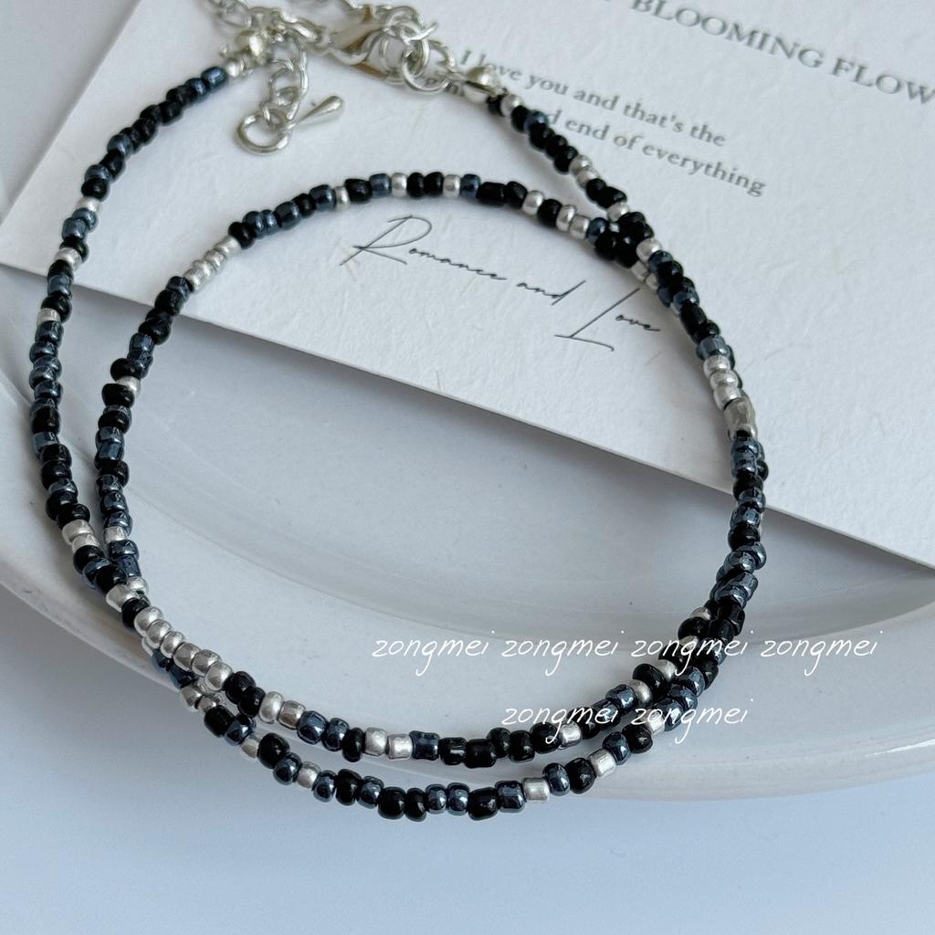 Einfacher Perlen-Choker Damen Koreanische Mode Anhänger Bunt Handgemacht Boho Halskette Kette Halskette Damen Schmuck Geschenk