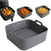 Plateau Moule en Silicone pour Friteuse à Air pour COSORI Cecotec 5.5L, 6L Paniers Carrés Réutilisables Récipients Ustensiles pour Micro-ondes Four