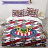 3pcs Duvet Cover Set (1*Duvet Cover + 2*Pillowcase, Without Core), Club Deportivo Guadalajara Print Soft All‑Season Bedding Set, Home Bedroom Decor Gi