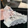 Cross Lift-up Sexy Bikini Panties Women Lace Briefs Bow Tie Underpants Low-rise Knicker Female Hallow Out Underwear