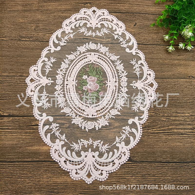 Tischset im nordischen Stil, bestickte Tischdecke, dekoratives Tischset, Heimdekoration, Esstisch, Retro-Spitze, Couchtischset