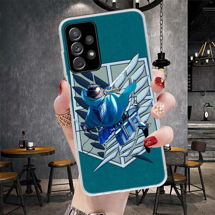Titan Attack Levi Phone Case For Samsung Galaxy A12 A22 A32 A52 A72 A02S A51 A50S A71 A70 A31 A20S Note 20 Ultra S10 A10S Galaxy