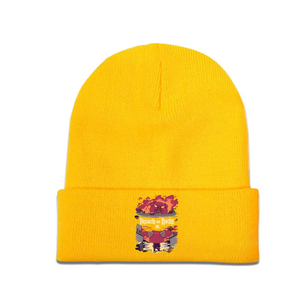 Aggretsuko Agresivní Retsuko Útok na šéfa Pletená čepice Zimní čepice Teplá Unisex Hip Hopová čepice Unisex Ženy