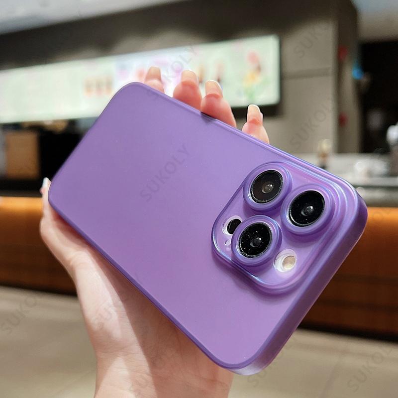 Solid Color Ultra Thin Matte Phone Case For iPhone 17 Pro Max 17 Air 16 15 14 13 Transparent Cover Coque
