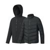 Fila Fitness Casual Commuting Outdoor Sports Versatile Duck Down Warm Lightweight Woven Two-Piece Hooded Down Jacket Men Outerwear A11M541708FBK