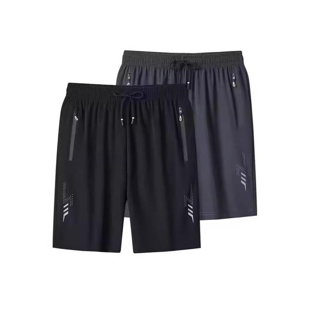 Pánské rychleschnoucí basketbalové šortky z ledového hedvábí - ležérní střih, volné, nadměrná velikost