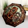 Chow Chow Japanese Garden Pattern Umbrella, Portable and Foldable Design, 8 Ribs, a Casual Accessory for Halloween, Christmas, and Birthday Gifts.