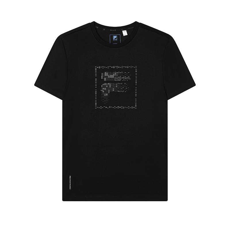 

Fila Простая футболка с принтом логотипа, повседневная, универсальная, с коротким рукавом, мужская, топы, черная F11M432108FBK M