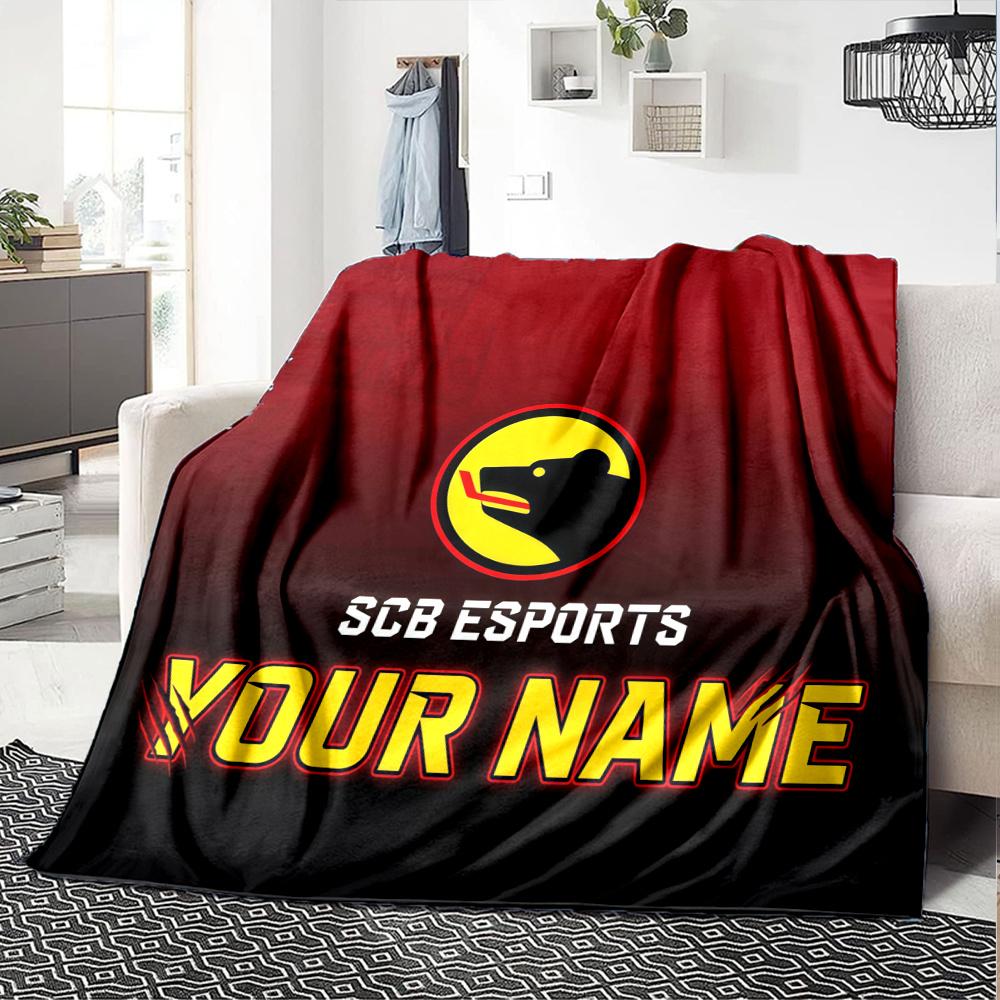 1PC Sc Bern Custom Name Patterned Flannel Blanket Suitable For All Seasons For Home Decor Warmth And Comfort Gifts Holiday Present