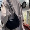 Frosted Leather Dumpling Bag 2025 New Korean Version Classic Versatile Shoulder Bag Large Capacity Pleated Oblique Span Bag Women