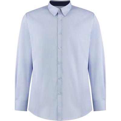 Kustom Kit Mens Premium Contrast Oxford Tailored Shirt