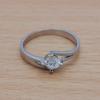 Geometric Women'S Personality Ring Platinum Plated With 5A Zircon Ring Temperament Silver Jewelry Ring