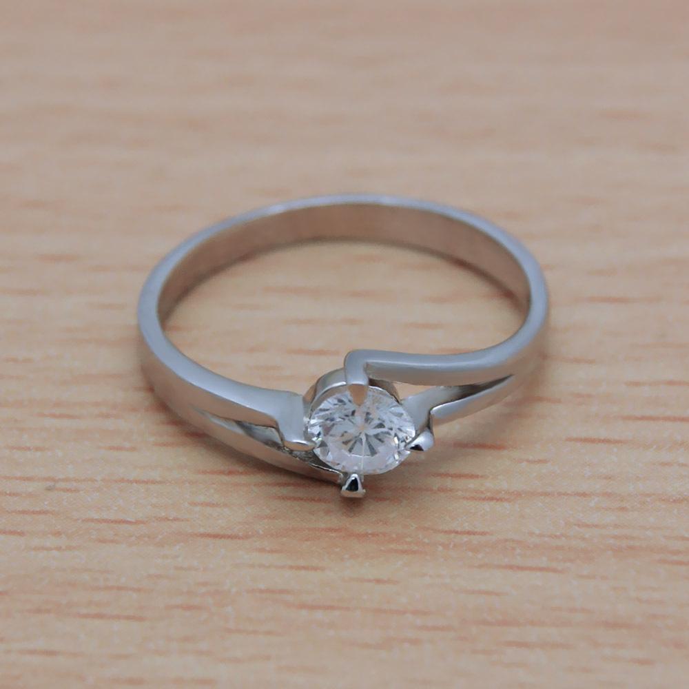 Geometric Women'S Personality Ring Platinum Plated With 5A Zircon Ring Temperament Silver Jewelry Ring