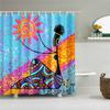 Abstract African Shower Curtain Prints Fabric Polyester Curtains For Bathroom Waterproof Bath Curtain Hooks Decoration