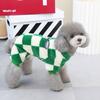 Korean contrasting colors pet four-legged fleece coat large square dog autumn and winter clothes warm checkerboard teddy puppy clothing