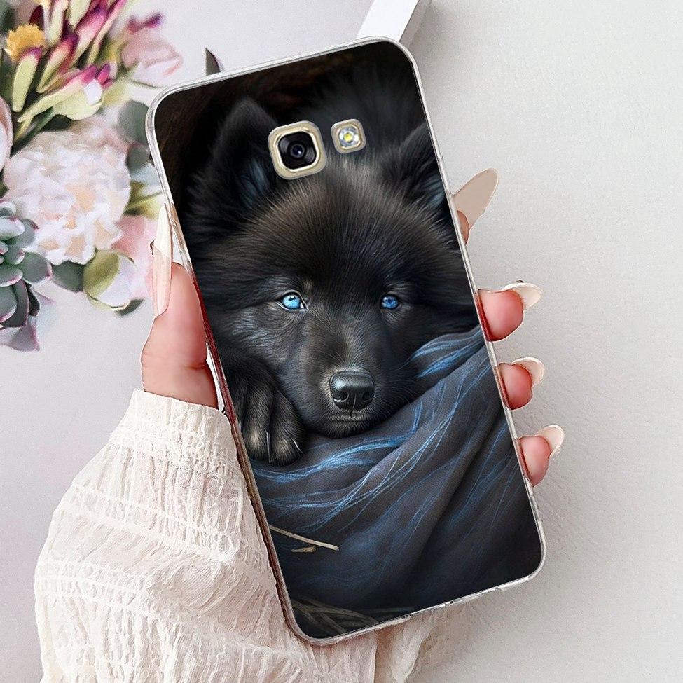 Clear For Samsung A5 2017 Case A520F Cute Cat Fashion Flower Funny Cool Painted Back Cover For Samsung Galaxy A5 2017 Phone Case