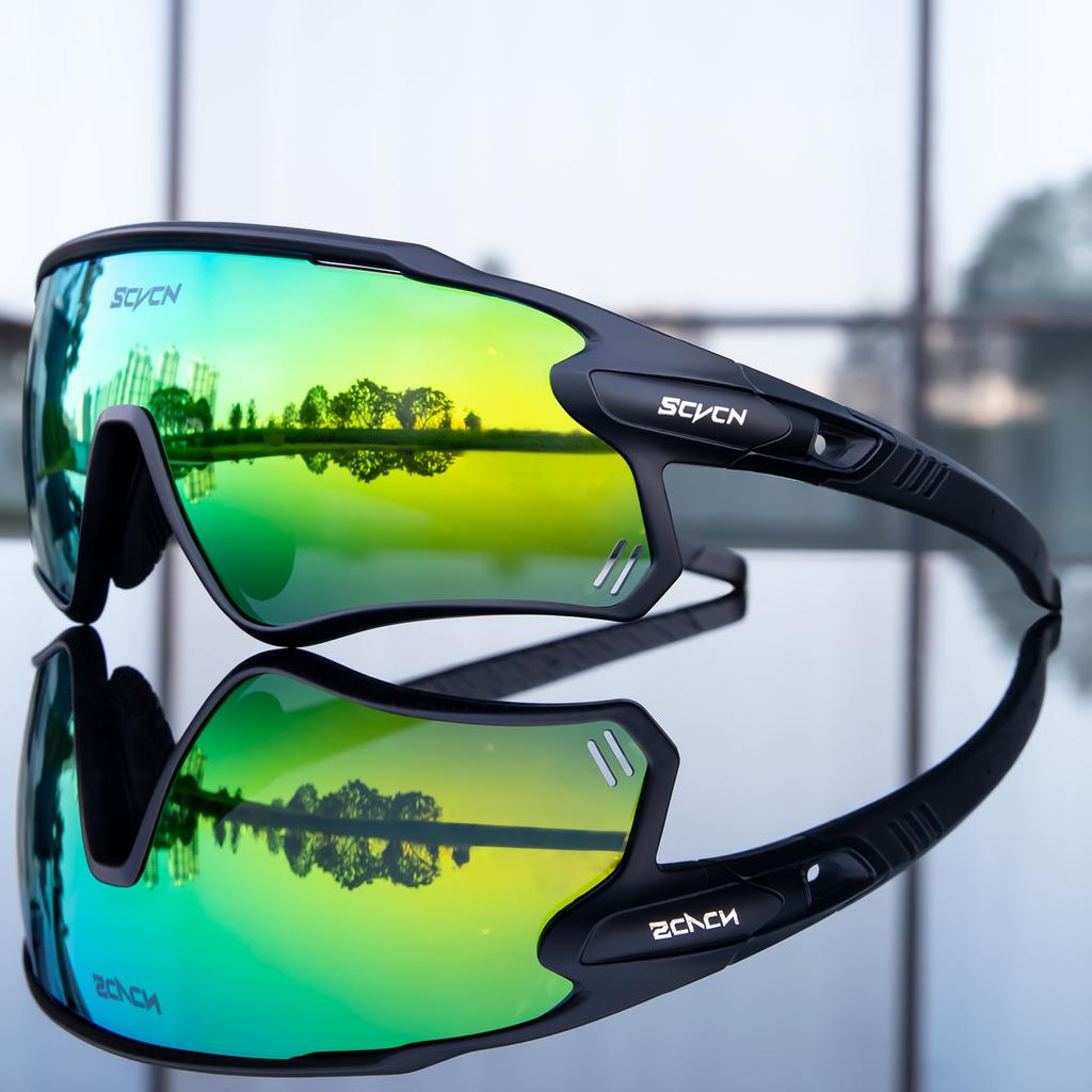 SCVCN Cycling Sunglasses Bike Glasses Sports Bicycle Men Goggles Outdoor MTB Road Running Sunglasses UV400 Protection Eyewear
