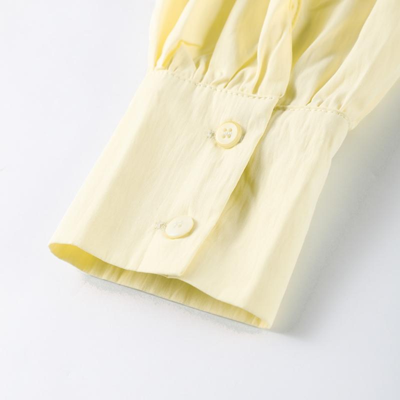 Casual Shirt Mini Dress Women Loose V-neck Buttons Dresses Lady Full Sleeve Spring Summer Above Knee Solid Robe Woman Streetwear