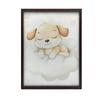Poster Cute Dog On a Cloud Poster Cute Dog On a Cloud, 50X70 Cm, Black Aluminum Frame, 230 Gsm Matte Paper