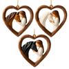 2D Acrylic Girl Horse Heart Ornament Car Rearview Mirror Double-Sided Printed Keychain Fade-Resistant Equestrian Lover Gifts