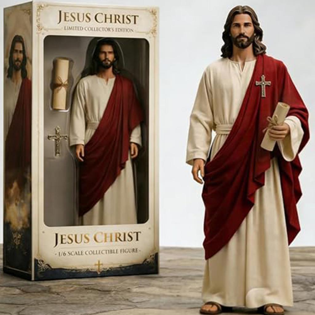 Statua di Gesù Cristo a Braccia Aperte Figura in Scala 1/6 Statuetta di Gesù Cristo Dipinta a Mano per Decorazione d'Interni Regalo per la Casa
