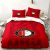 Feyenoord Rotterdam Set de 3 piezas Perfecto para uso en el dormitorio Cómodo juego de cama incluye una funda nórdica y dos fundas de almohada Ideal regalo de cumpleaños o Navidad