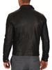 AL KHALID Men's Real Leather Black Lambskin Spread Collar Biker Jacket Street Fashion Wear