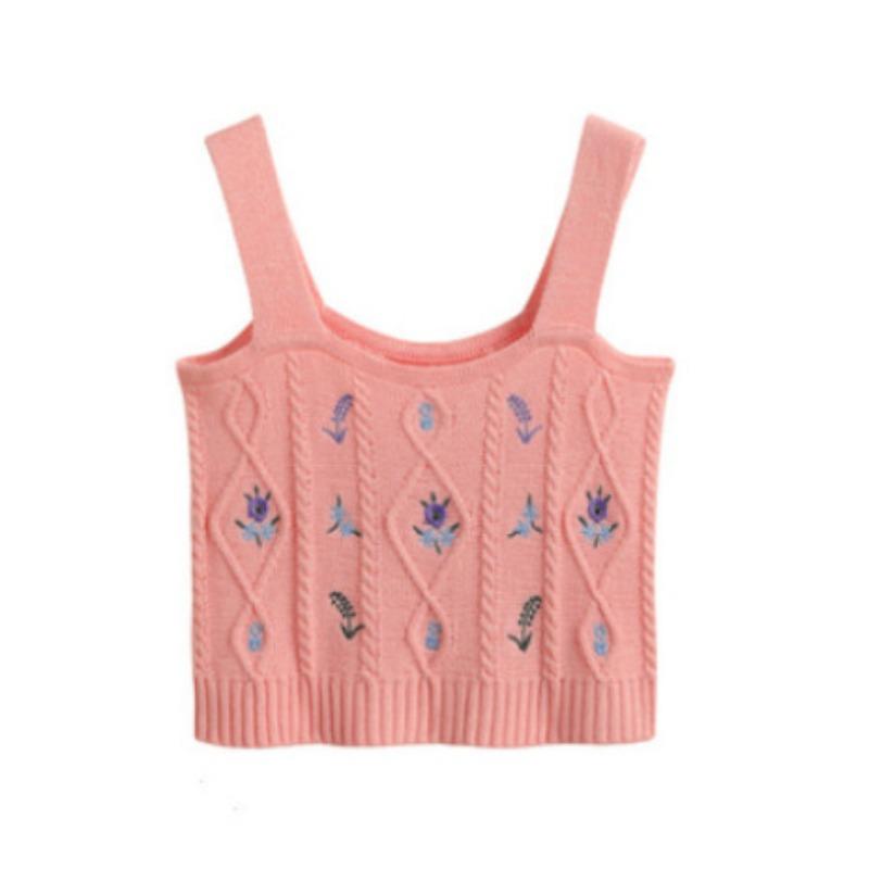 Hyuna Style Spice Girl Halter Tank Top Women's New Summer Inside The Design Sense of Bottom Knit Short Top To Wear Tide