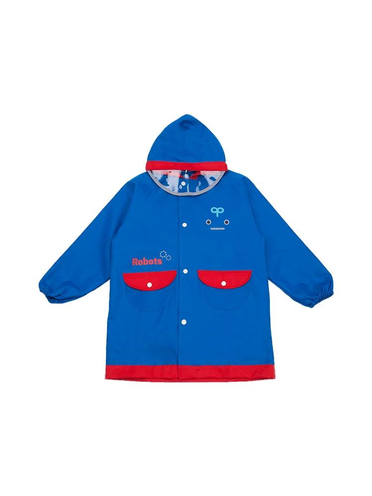 Lemon Baby Children Raincoat Primary School Students Special School with Schoolbag Seat Boys Girls Middle and Big Children Children Poncho